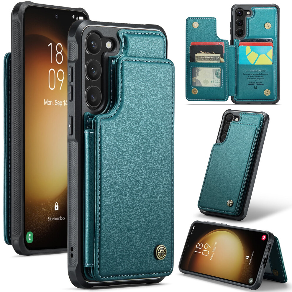 Caseme Leather Wallet Case For Compatible With Samsung Galaxy S23+, Rfid Blocking, Magnetic Clasp, Kickstand, Shockproof 9193271071174
