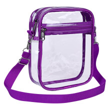 Priehľadná PVC náprsná taška pre mužov a ženy – ležérna úložná taška cez telo, 14,9 x 19,9 x 6,1 cm, šport a outdoor Výpredaj