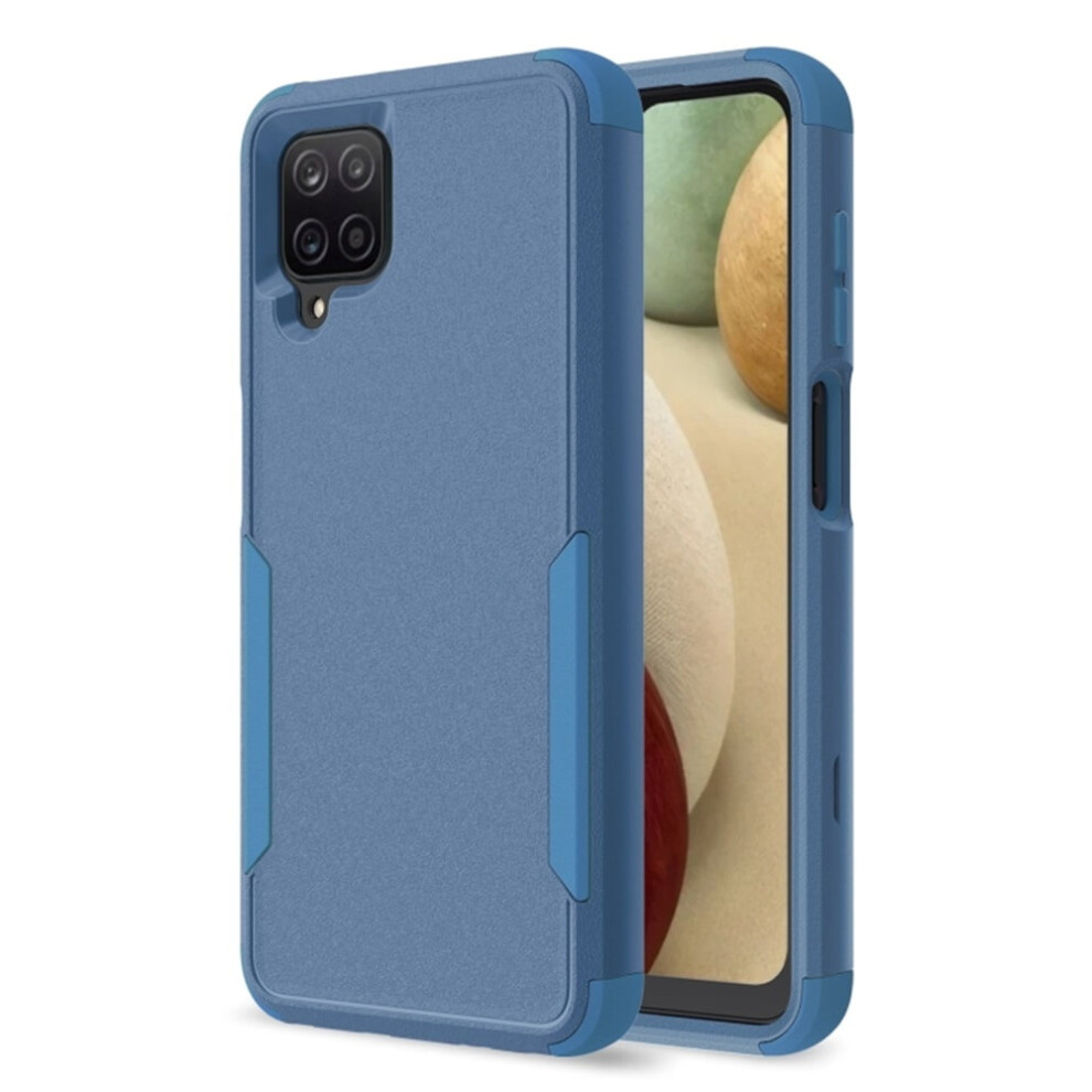 Heavy Duty 3-Layer Bumper Case For Samsung Galaxy A12 6.5", Shockproof & Dropproof, +Mint Â Compatible With Galaxy A12 Blue 9193271071532