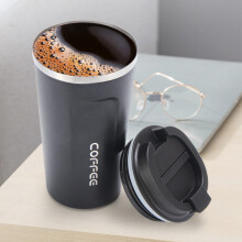 Tasse à café isotherme en acier inoxydable 304, mug de voyage étanche – Bleu, compatible avec B