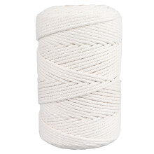 Plant Hangers Macrame Cord, Versatile Decoration Twisted Cotton Cord, Bright Color Soft and Durable Craft Projects, Natural Macrame Cord Wall Hanging