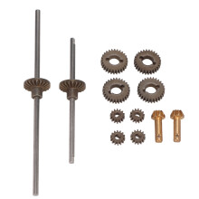Hochbeständiges RC-Getriebeset, Motorzahnräder aus Aluminiumlegierung, Ritzel aus Edelstahl für Unimog RC-Auto, leise laufende gerade Zahnräder,