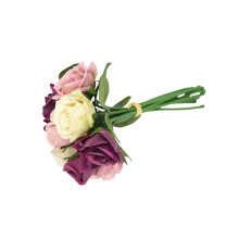 Aranjamente florale elegante pentru nuntă, trandafiri artificiali realiști pentru decorarea casei, buchete de mireasă din mătase plastică,