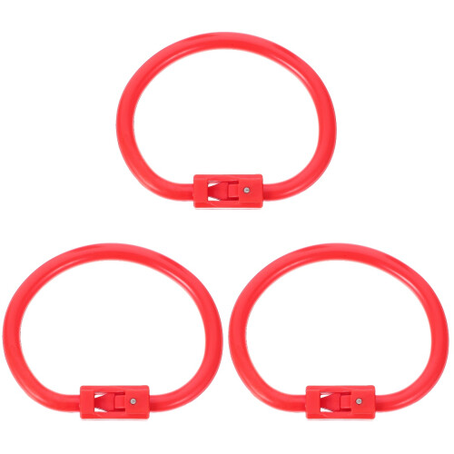 3Stk Rotes Kunststoff Rindernasenring Mit Feder Cattle Accessoire 2