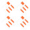 100Pcs Orange Writable Marker Flags Steel Wire Lawn Yard Utility Flags 7