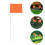 100Pcs Orange Writable Marker Flags Steel Wire Lawn Yard Utility Flags 10