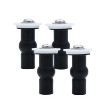 Toilet Seat Hinge Bolts, Stainless Steel Toilet Hardware for Reliable Top Mounting, 4pcs Set in Durable Black
