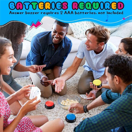 8 PCS Answer Buzzers Button Answer Buzzer Game Show Buzzer Recordable Button Classroom Buzzers for Christmas Team Party 1