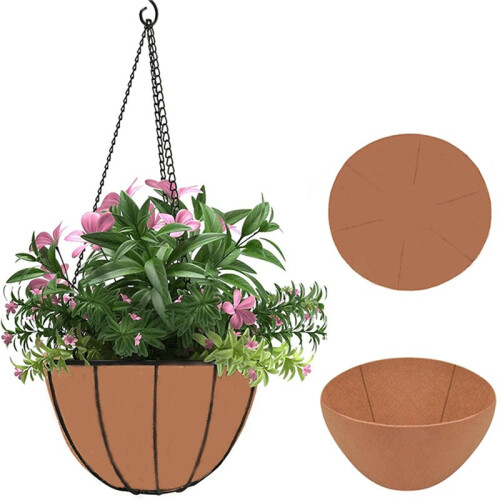 3PCS Round Hanging Basket Liners Fabric Hanging Plant Liners Non-Woven Planter Liners  Liners Replacement Inserts B 1