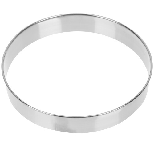 4Pcs Silver Round Pizza Ring Stainless Steel Kitchen Baking Supplies 2