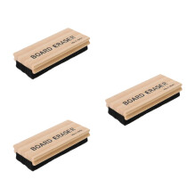 3Stk Vielseitige Schwarze Radierer Aus Holz Für Büro Und Klassenzimmer