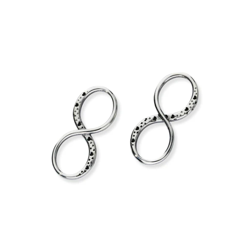 Ortak Infinity of Love Sterling Silver Stud Earrings