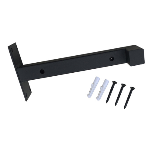 3Pcs Rust-Resistant Black Iron Shelf Brackets Load Bearing Holders 2