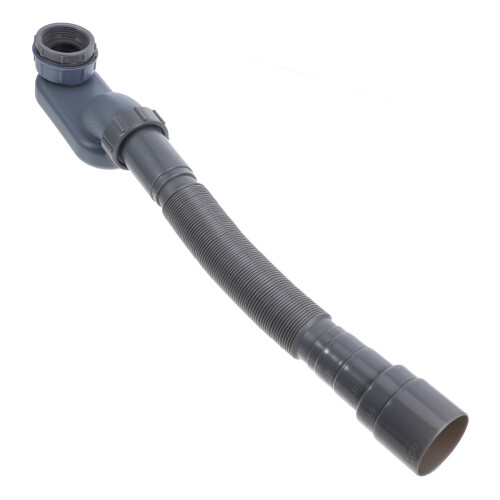 2Pcs Durable Grey PP Sink Waste Pipe Connector Flexible Drain Hose Kit 2
