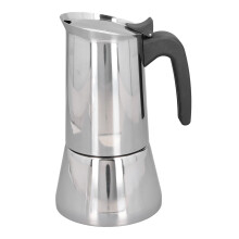 Moka-Kanne aus 430 Edelstahl, 6 Tassen, Herdkocher-Kaffeemaschine für Induktion