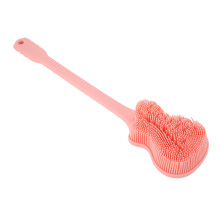 Food Grade Silicone Bath Brush Double Sided, Eco Friendly Bath Brush With Adjustable Handle, Exfoliating Body Scrubber For Sensitive Skin