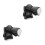 2Pairs Black PU Boxing Gloves Durable Training Sparring Gloves Set 6
