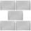5Pcs Silver Metal Cards Box Practical Office Table Card Storage Case 10