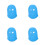8Pcs Durable Silicone Guitar Finger Caps Blue for Stringed Instruments 3