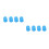 8Pcs Durable Silicone Guitar Finger Caps Blue for Stringed Instruments 6