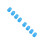 8Pcs Durable Silicone Guitar Finger Caps Blue for Stringed Instruments 8