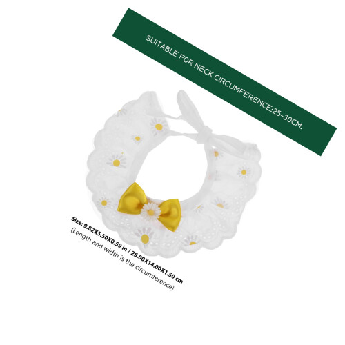 1Collier Pour Chat Décoratif En Polyester, Ajustable Durable 1