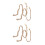 4Pcs Classic Retro Light Brown Jute Macrame Hanging Planter Basket 8