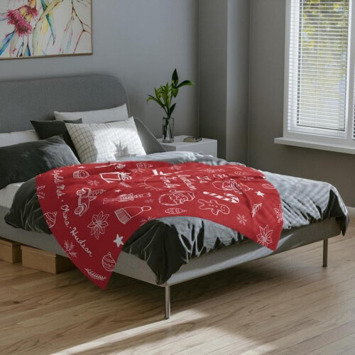 HELLOYOUNG Custom Christmas Blanket Soft Flannel Fleece 2