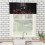 Wine Red Rose Valance Kitchen Window Curtain 3