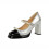 Women's Mary Jane Pearl Bow Strap Block Heel Pumps 2