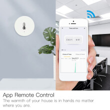 Capteur de température et d'humidité ZigBee avec alarme, contrôle via application, compact 4x4x1,3 cm