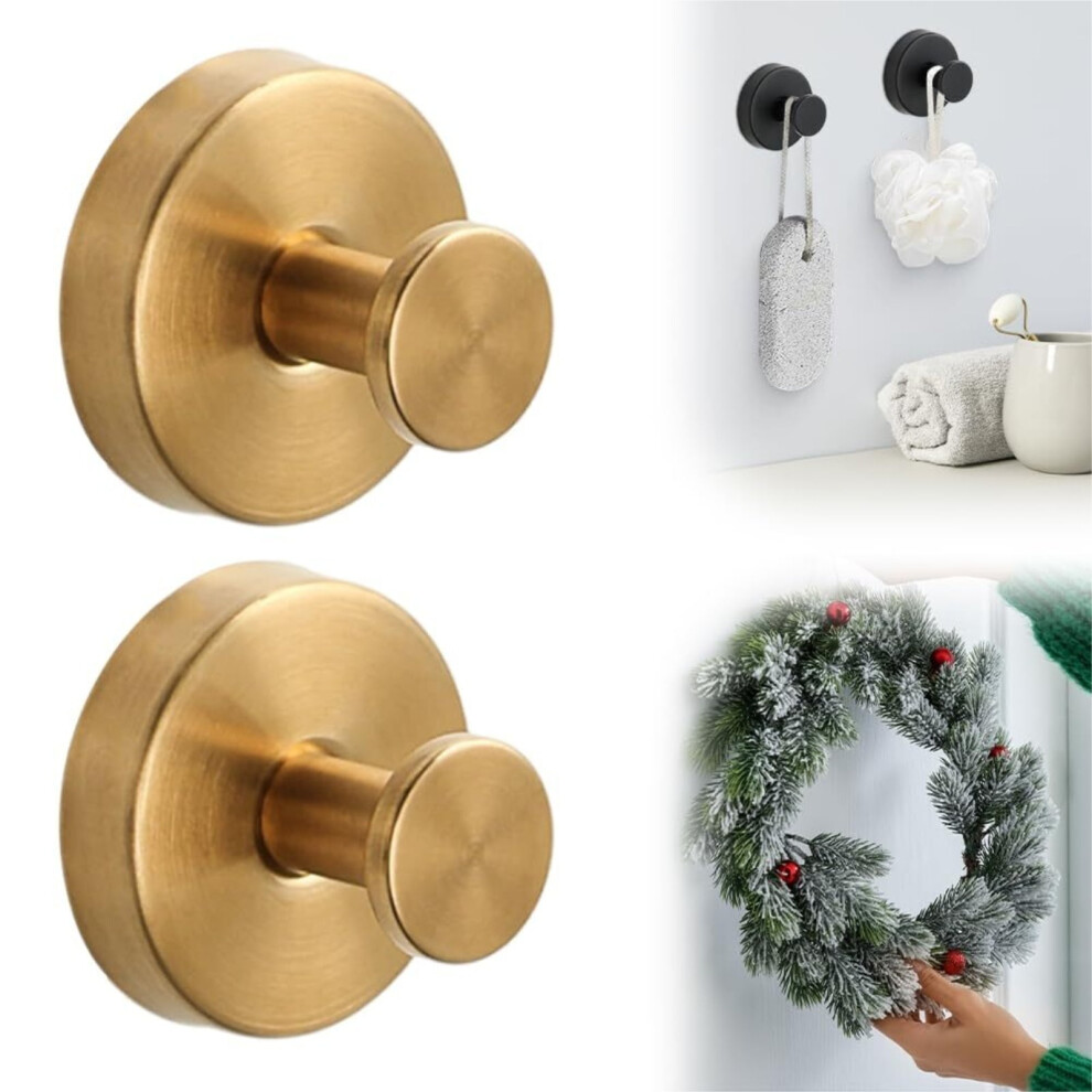 No Drill Suction Cup Hooks For Shower Hanging Towels & Wreaths On Glass 9551475466248