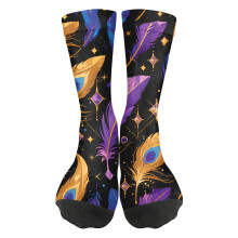 Chaussettes Willtoo Mardi Gras pour hommes, femmes et enfants, imprimé masque festif, chaussettes colorées de carnaval pour fêtes et