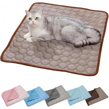 Washable Portable Pet Cooling Mat for Cats & Dogs, Indoor/Outdoor Use, Blue, XS (15.7"x11.8") – Compatible with Silent Heat Protection
