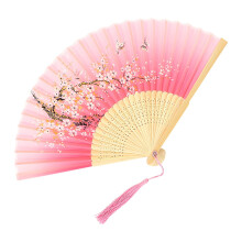 Vintage Faltfächer aus Bambus, chinesisch-japanisch, Kunsthandwerk, Geschenke, Requisiten für Tanzaufführungen, Heimdekoration