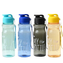 4er-Set Wasserflaschen, 22,9 oz (ca. 650 ml) Sport-Wasserflaschen mit Deckel, transparente Wasserflaschen mit großem Fassungsvermögen, leicht zu