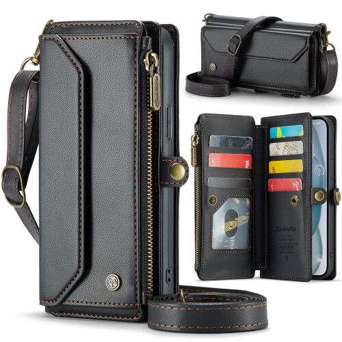 Θήκη πορτοφολιού crossbody για iPhone16 – RFID Blocking, θήκη για 10 κάρτες, μαλακό δέρμα PU,
