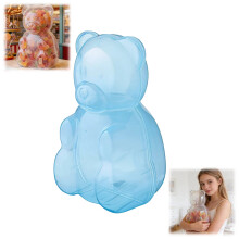 Niedliche, durchsichtige Gummibärchenbehälter aus Kunststoff – Befüllbare Teddybär-Süßigkeitenboxen als Gastgeschenke für