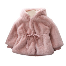 Winterjacke für Kinder, langärmelig, Rundhalsausschnitt, langärmelig, flauschig, Khaki, 2-3 Jahre