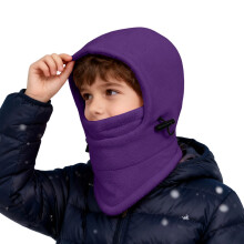 Gorro de inverno infantil, balaclava, máscara de esqui para meninos e meninas, à prova de vento, ajustável, para clima frio, protetor de pescoço.