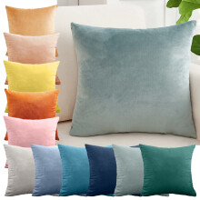 Rea under $5! Dekorativt kuddfodral i sammet, 18x18 örngott för soffa/bäddsoffa, mjuka och andningsbara kuddfodral för heminredning
