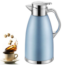 Garrafa térmica de 2,3 litros (78 oz), em aço inoxidável, com parede dupla e isolamento a vácuo, ideal para manter café e chá quentes em casa e