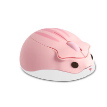 2,4 GHz lyserød trådløs mus 1200 dpi ergonomisk optisk USB-mus sød hamsterformet mus til børn bærbar pc gaver med musemåtte