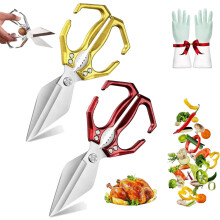 Ciseaux de cuisine multifonctionnels robustes, compatibles avec des ciseaux à volaille tranchants en acier inoxydable, lavables au lave-vaisselle,
