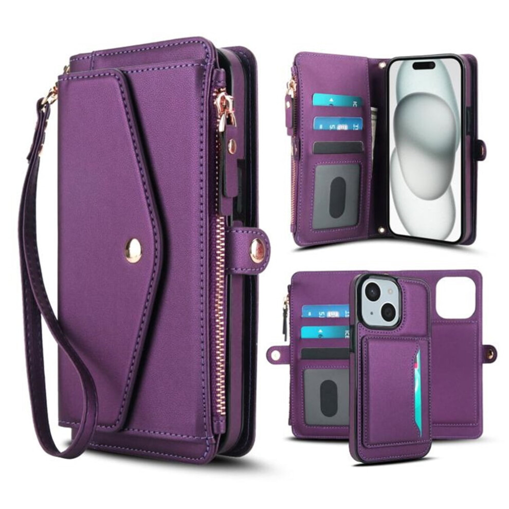 Rfid Blocking Pu Leather Wallet Case For Iphone 14 Plus 937196988389
