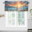 Ocean Beach Thermal Insulated Window Valance Sunset Blue 1