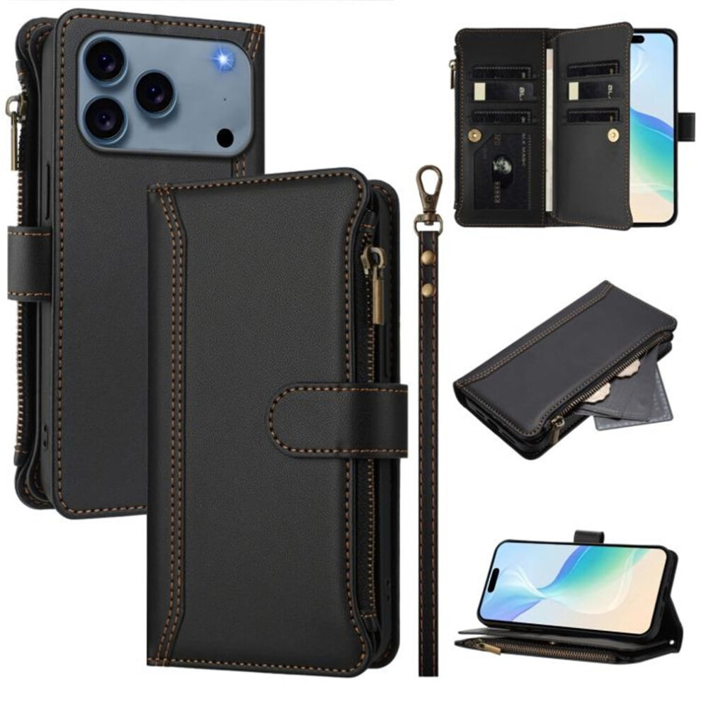 Pu Leather Magnetic Flip Wallet Case For Iphone 17 Pro Max 937196987924