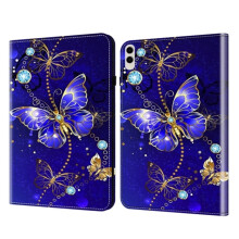 Tablethoes compatibel met Samsung Galaxy Tab S9Ultra – Lichtgewicht folio van PU-leer/TPU met kaartsleuven en standaard, blauwe vlinder
