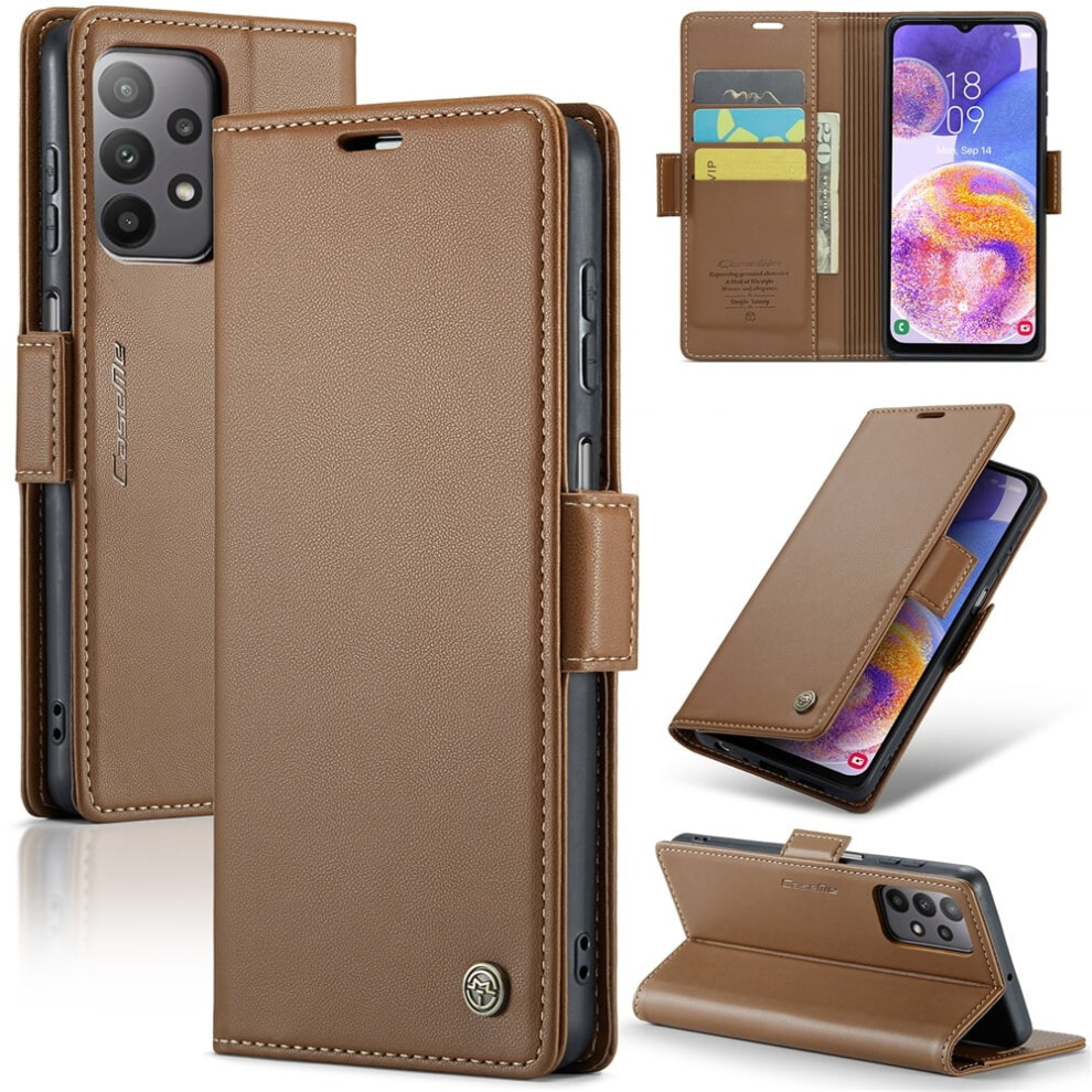Caseme Leather Wallet Case For Compatible With Samsung Galaxy A23 5G Â Rfid Blocking, Magnetic Clasp, Kickstand, Card Holder 9340959379835