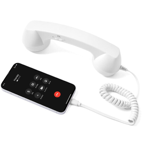 Telephone Handset for Type-C Cellphone White